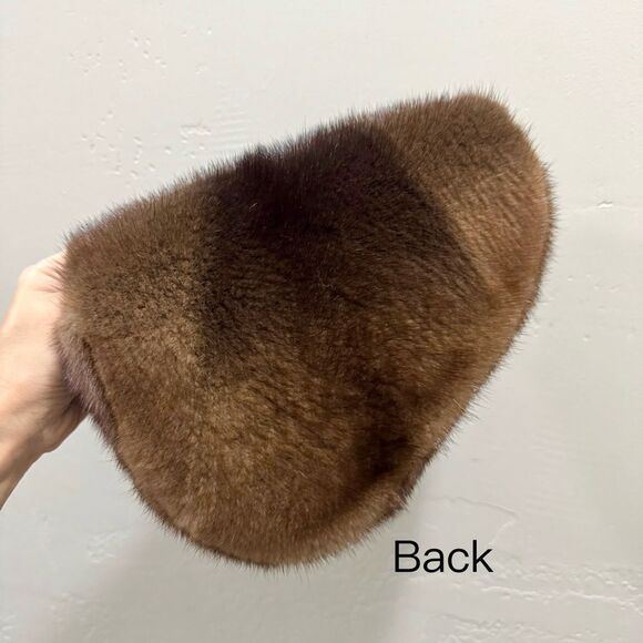 Brown Real Mink Fur Handmade Asymmetric Saddle Bag/Bumbag/Crossbody & 2 Straps - Picture 12 of 16